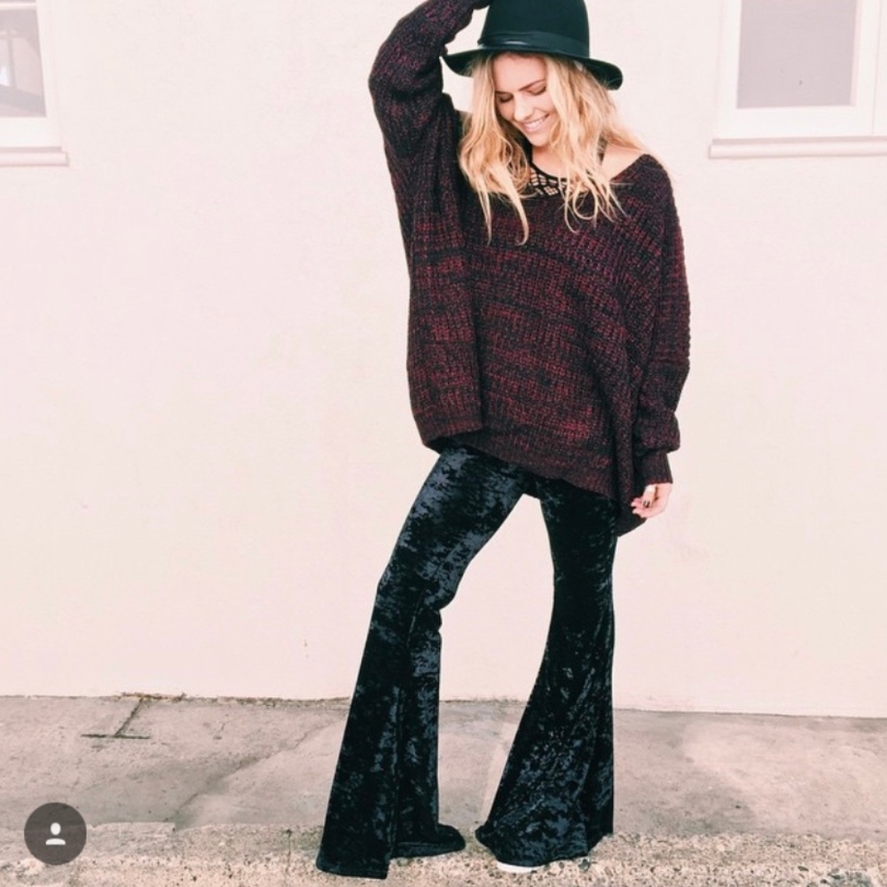 Dark burgundy oversized sweater